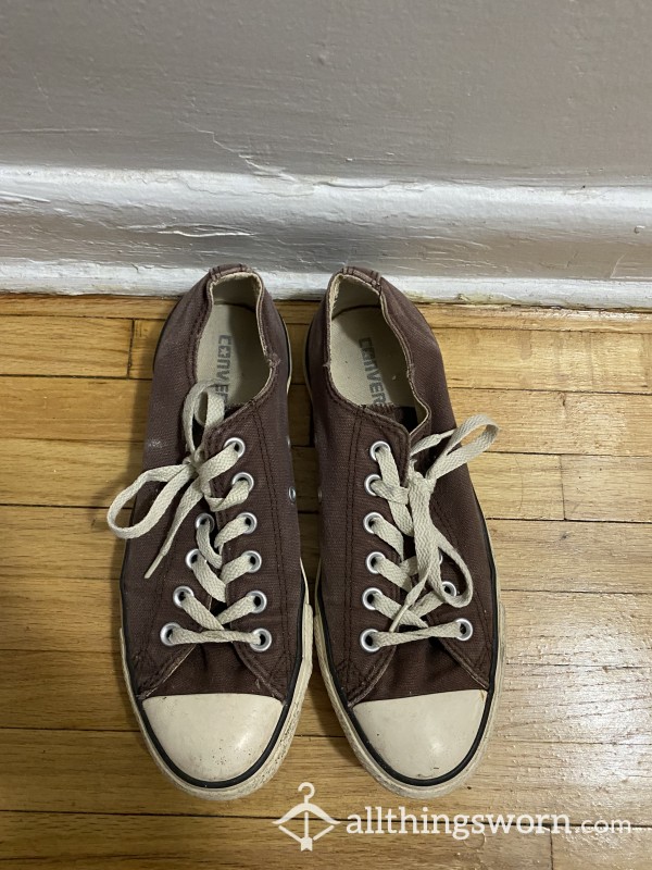 Well Worn Brown Converse Low Top Chuck Taylor’s