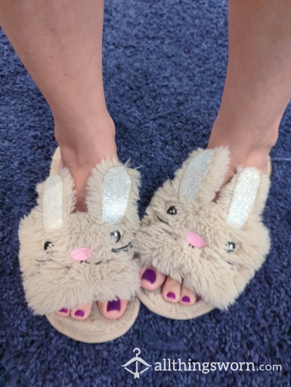 Well Worn Bunny Slippers