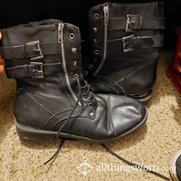 Well-worn Combat Boots
