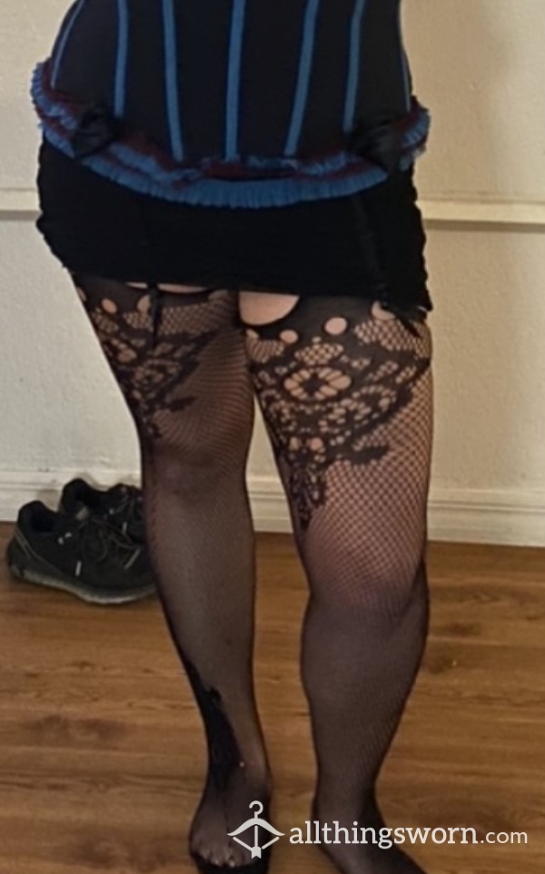 Well Worn Crotchless Fishnets