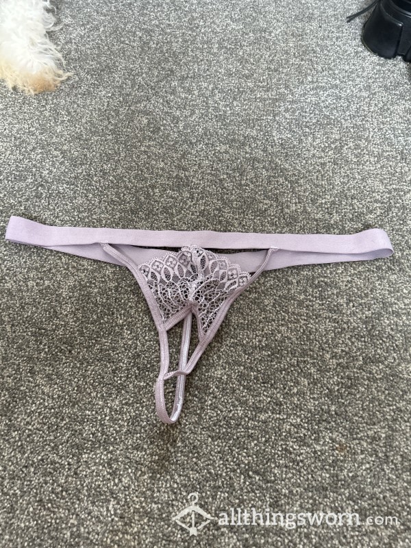 HAD SEX WHILE WEARING Lilac G String
