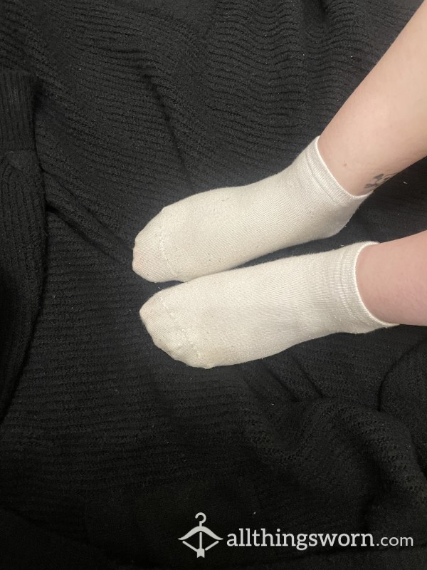 Well Worn Dirty White Socks