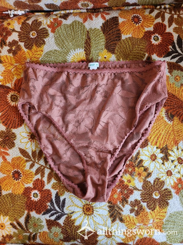 💝 WELL-WORN DUSTY PINK, HIGH WAISTED PANTIES  | SIZE M 💝