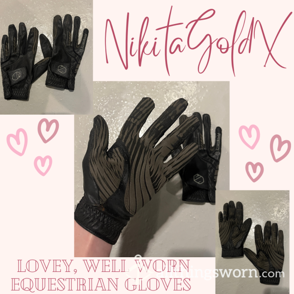Well-Worn Equestrian Leather Gloves