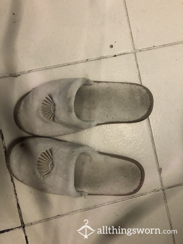 Well Worn Filthy Hotel Style Slippers