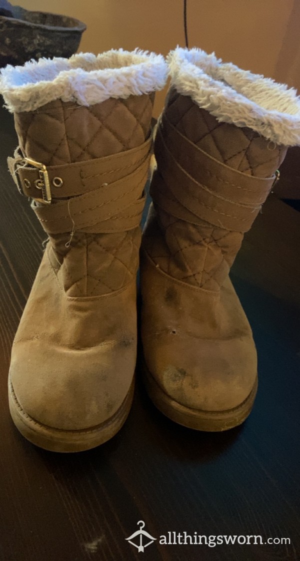 Well Worn Furry Boots