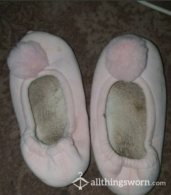 Well Worn Fuzzy Slippers