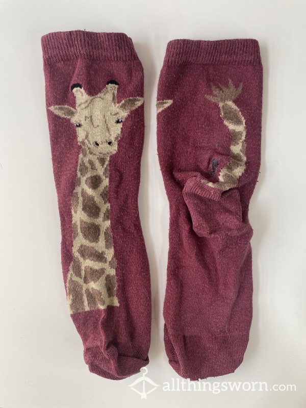 Well Worn Giraffe Ankle Socks