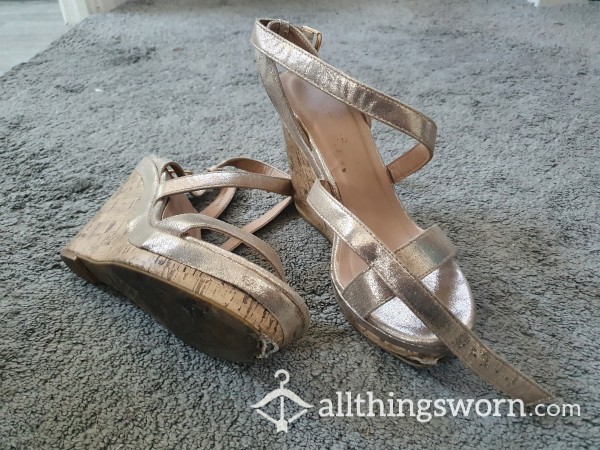 Well Worn Gold Wedges