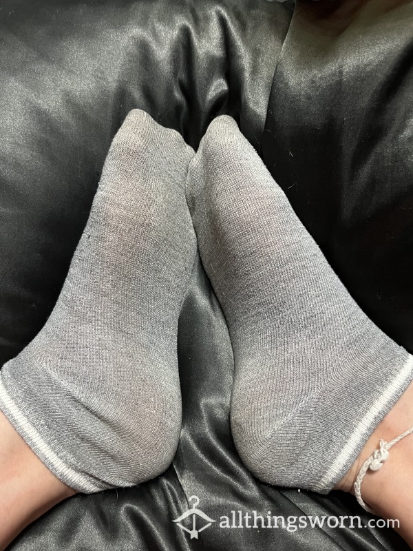 Sweaty Gray Gym Socks