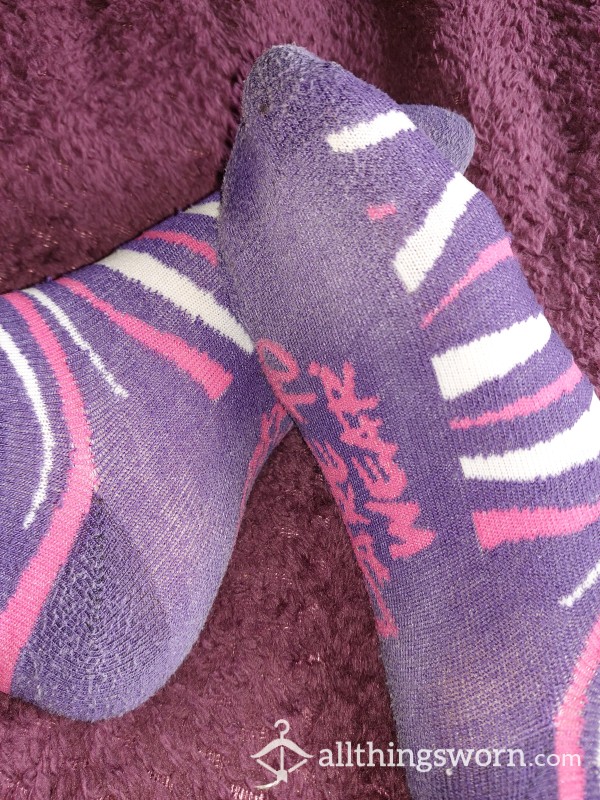 Well Worn Gym Socks - Purple