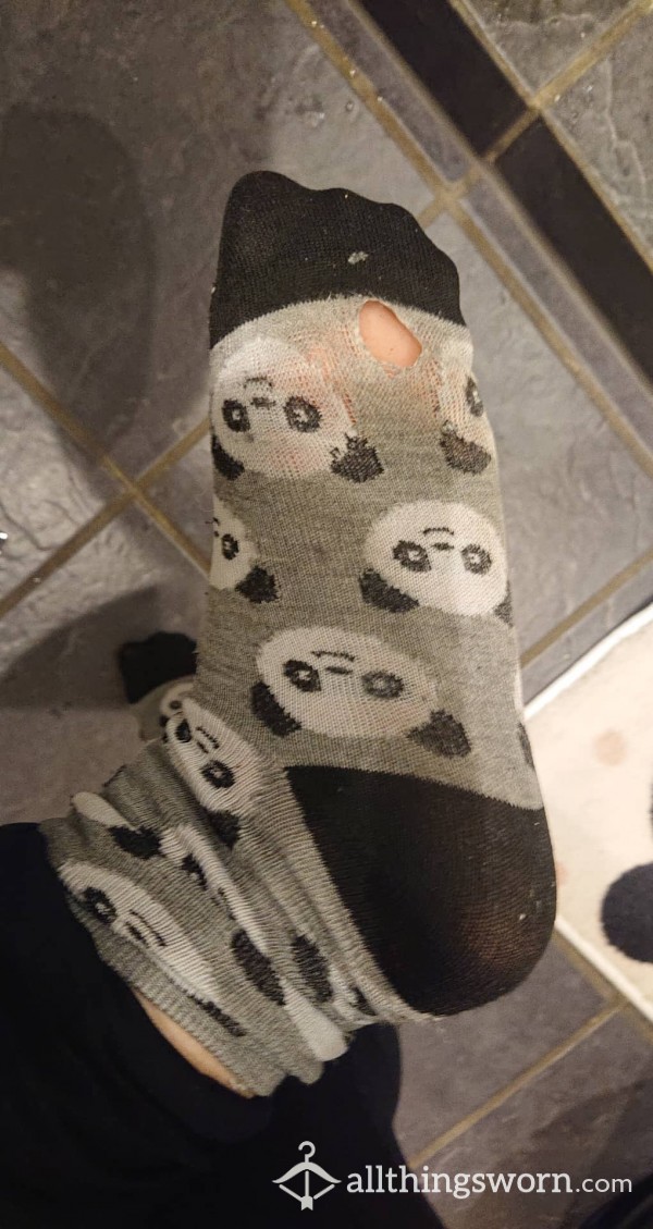 Well Worn Holey Stinky Panda Socks