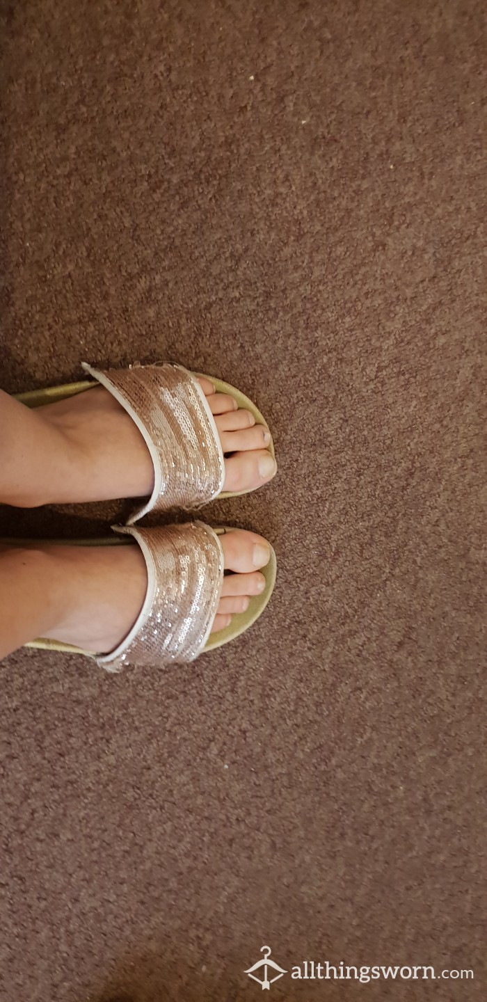 Well Worn Home Slippers