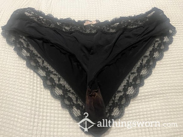 Sexy Black Knickers Well Worn For 24hours Before Wearing Straight After Nice Creampie 💦😍