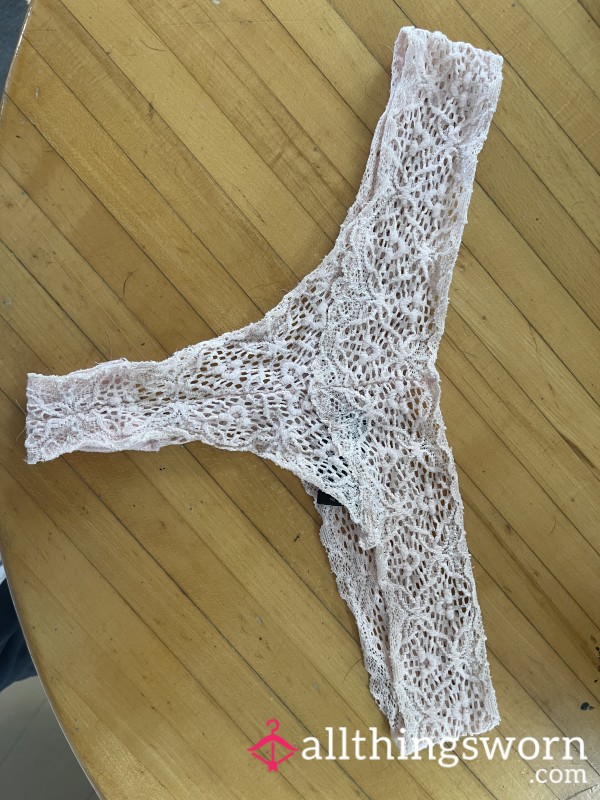 Well Worn Lace Mesh Thong