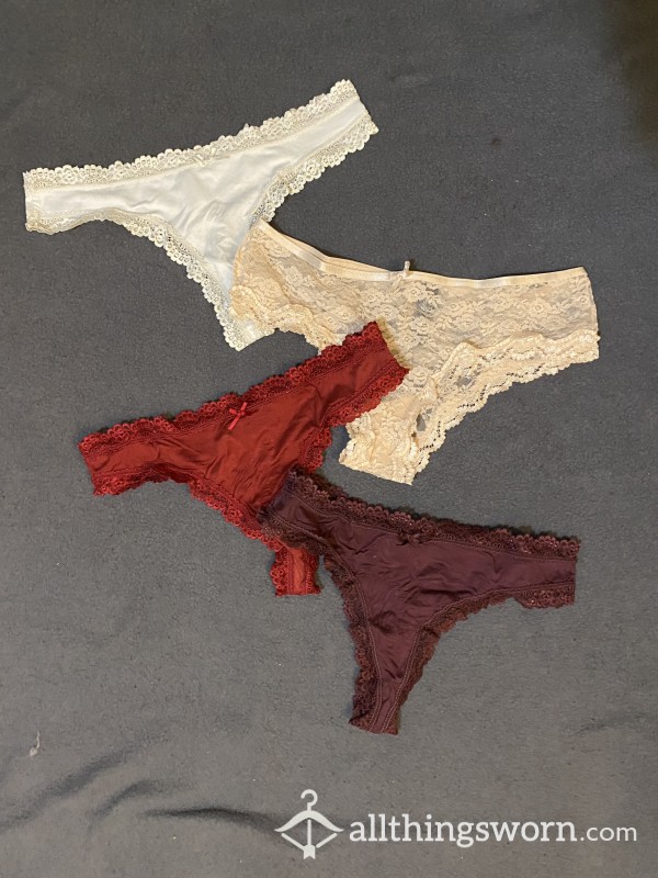 Well Worn Lace Panties - Cotton Gussets!
