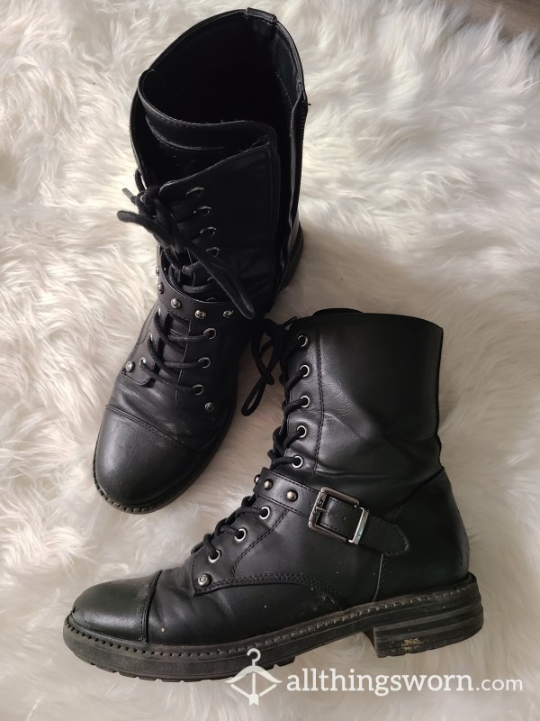 Well Worn, Leather Combat Boots