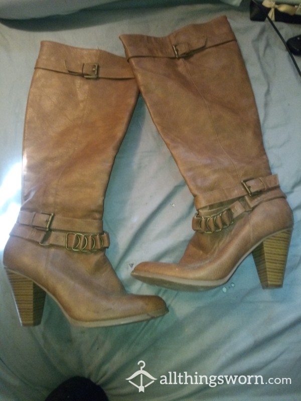 Well Worn & Loved Brown Knee High Boots
