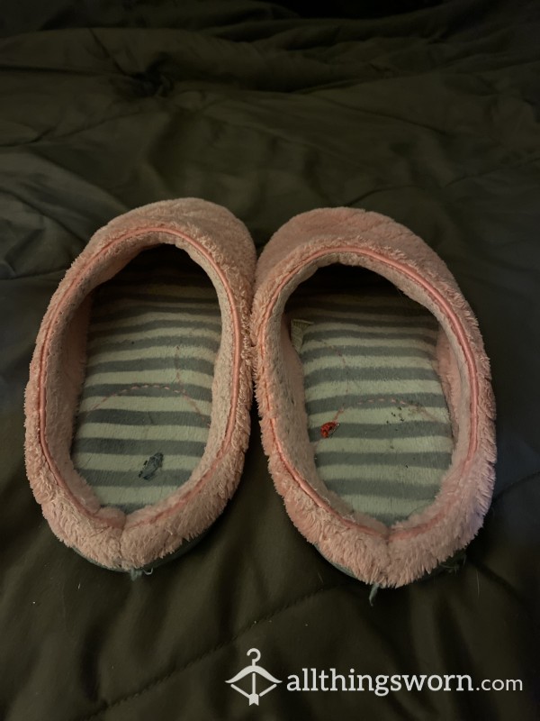 Well Worn Pink Slippers