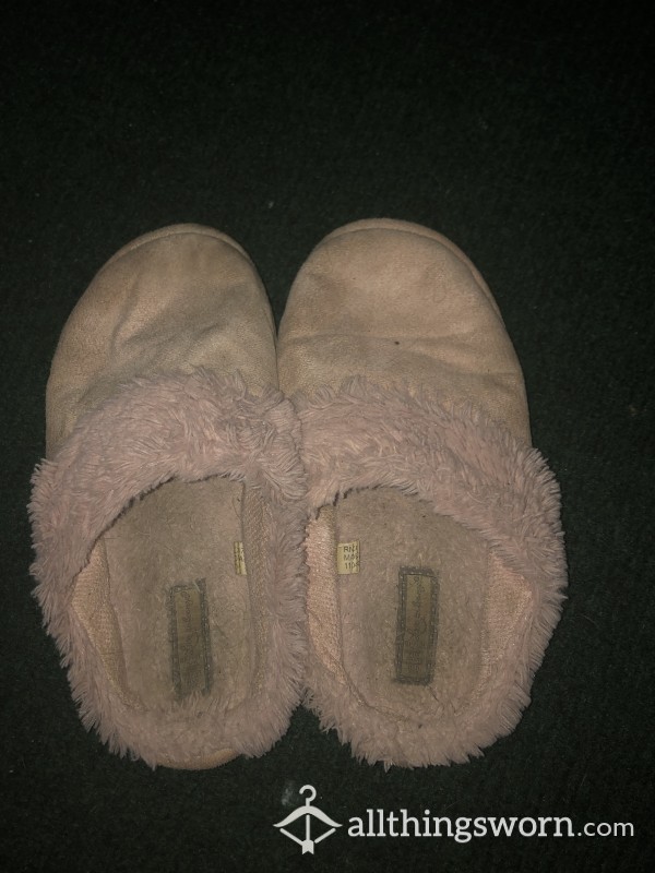 Well-worn Pink Slippers