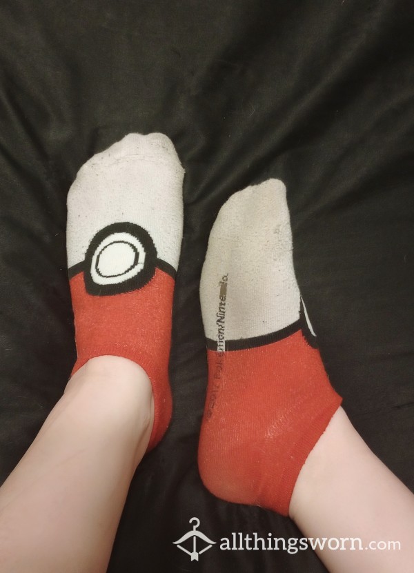 Well-Worn Pokemon PokeBall Socks