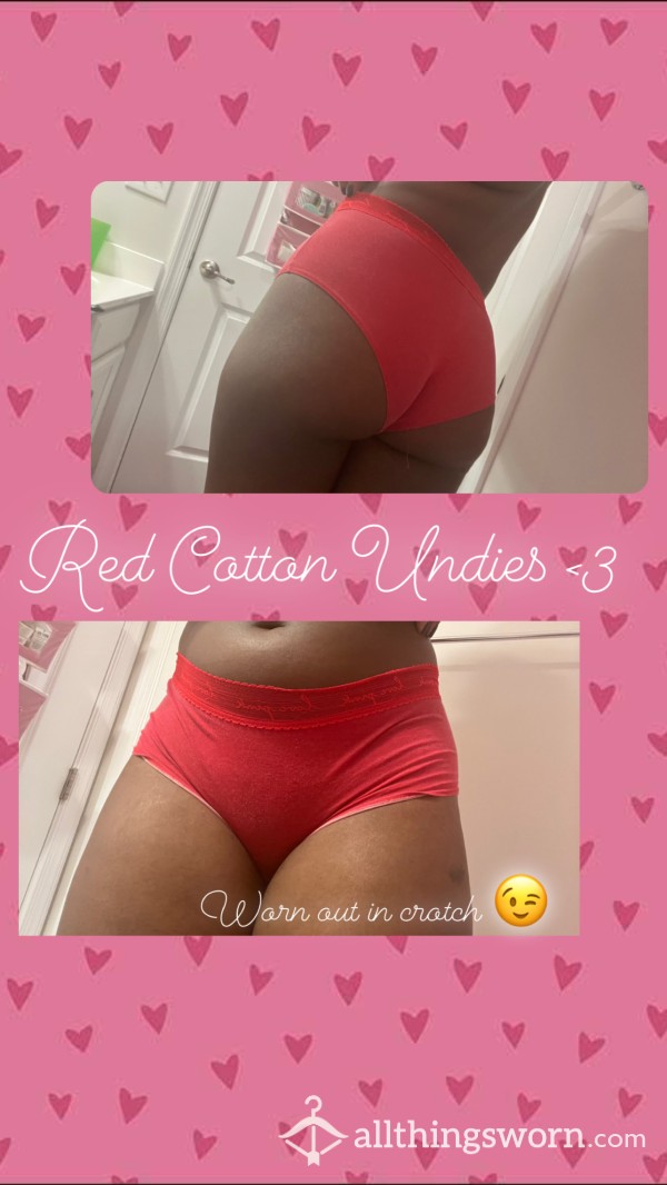 🍄SOLD🍄 Faded Well-Worn Red Cotton Undies