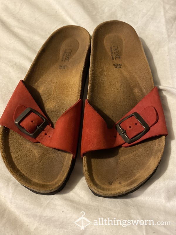 Well Worn Red Sandals