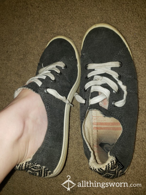 Well Worn Roxy Brand Sneakers. Will Wear With No Socks To Get A Good Smell Going!
