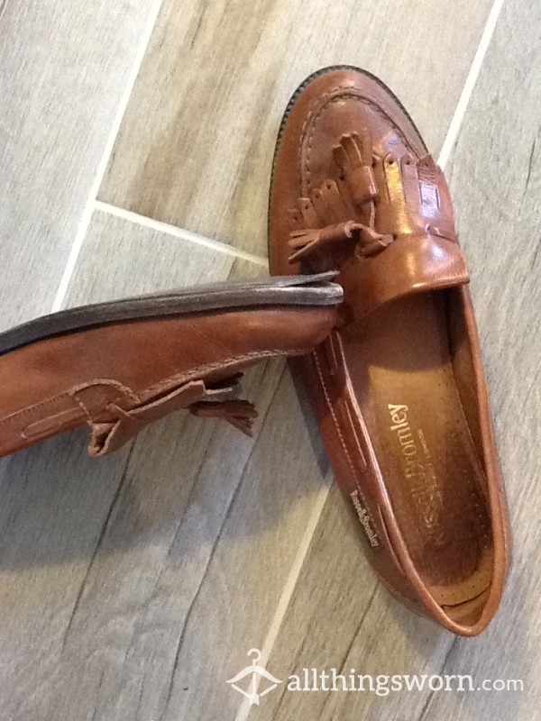 Well Worn Russell And Bromley Tan Loafers. Sole Is Coming Away. Much Loved Shoes On My Days Off!