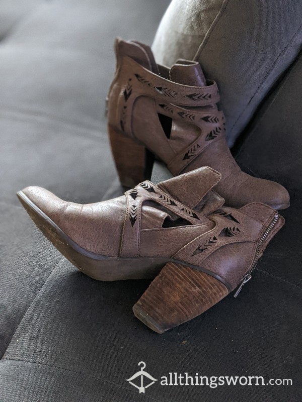 Well Worn Sexy Brown Booties
