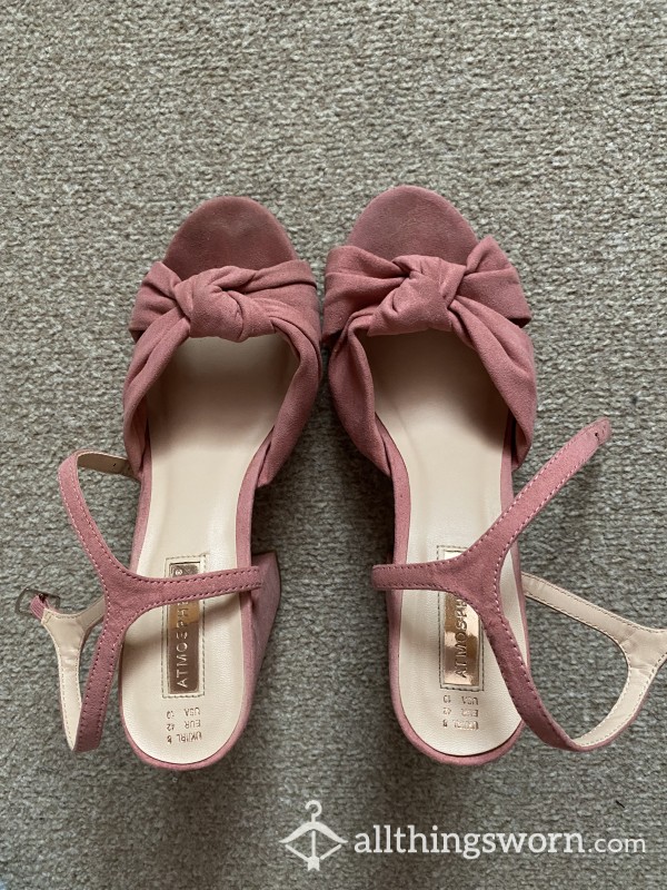 Well-worn Sexy Pink High Heels UK Size 8 - Trash Me Add On Available