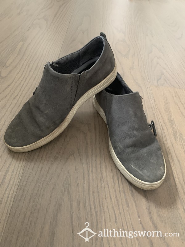 Well-worn Size 39 Ecco Soft Leather Slip-ons