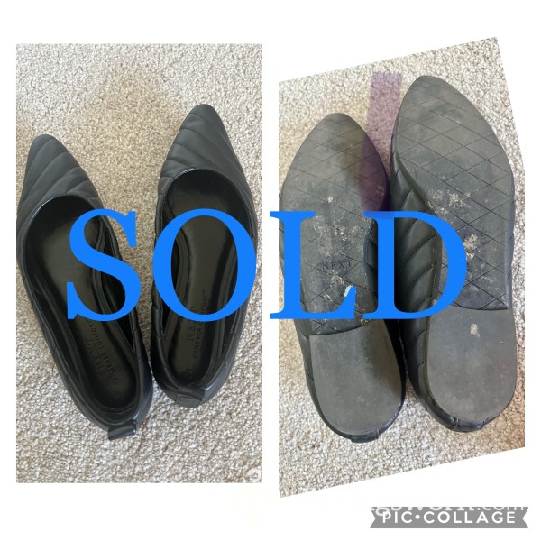 Well Worn Flat Shoes. Size 6.5 (UK)