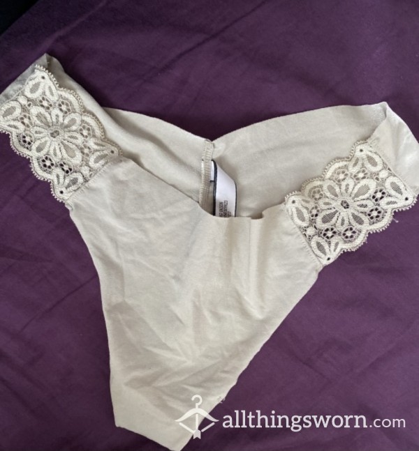 Well-worn Nude Side Lace Victoria Secret Thong