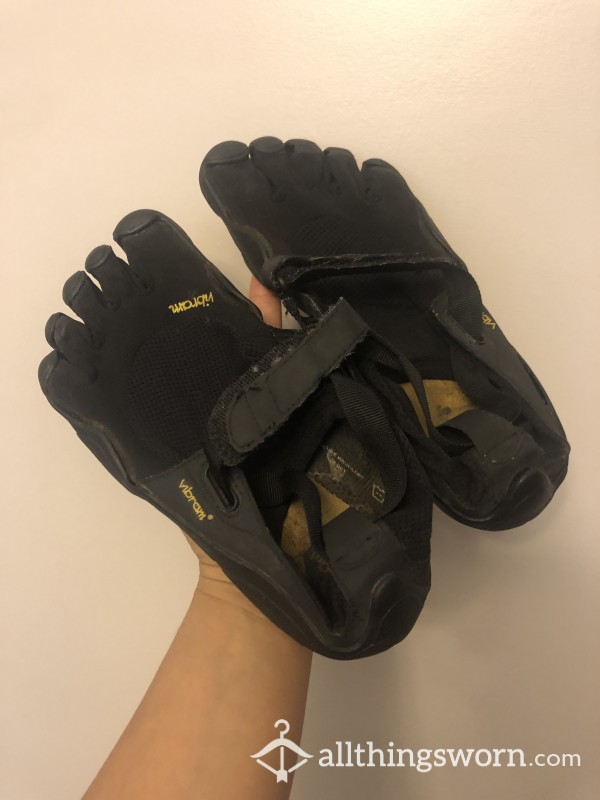 Well Worn, Smelly Vibram Running Shoes