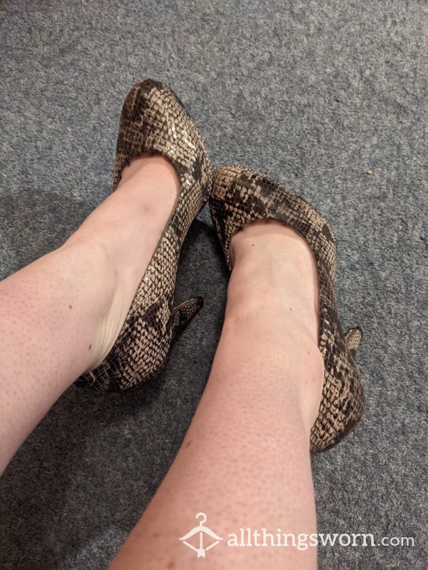 Well-worn Snakeskin Heels