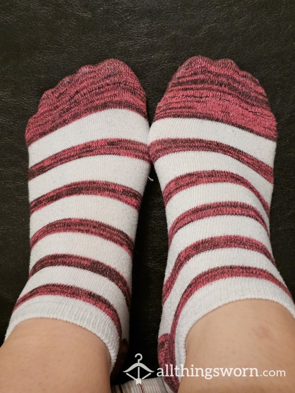 Well Worn Socks With Stripes