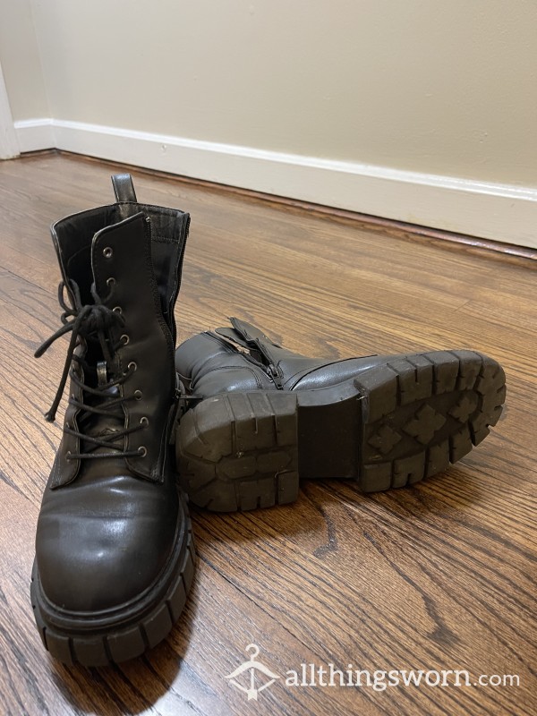 Well-worn Steve Madden Chunky Combat Boots