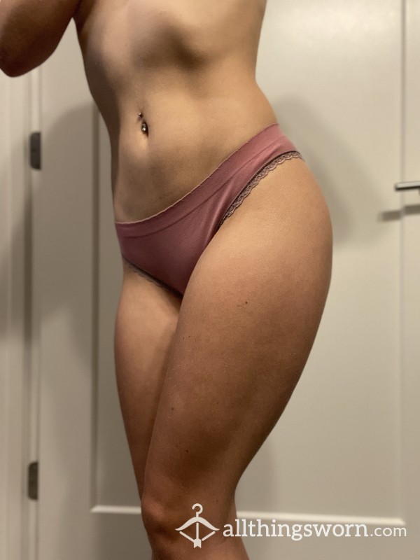 Well-worn Stretchy Pink Cheeky Panties