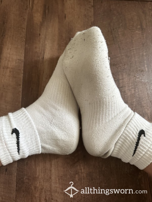 Well Worn Tall Nike Socks- Dirty!