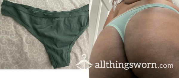 Cotton Olive Thong