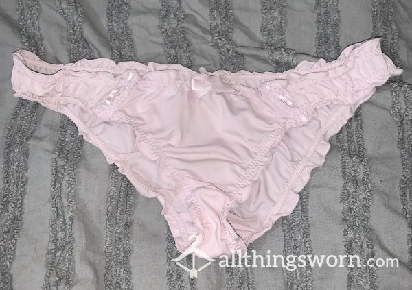 Well-worn Thrilled Baby Pink Panties