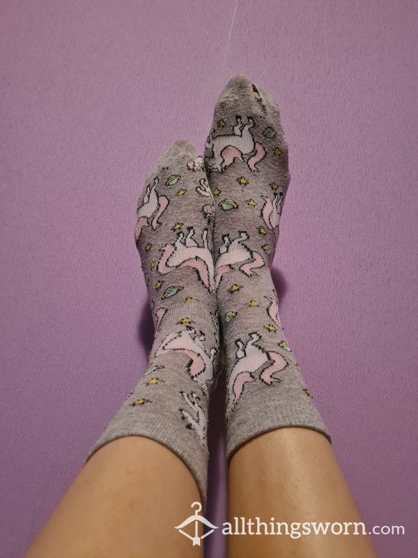 Well-worn Unicorn Socks