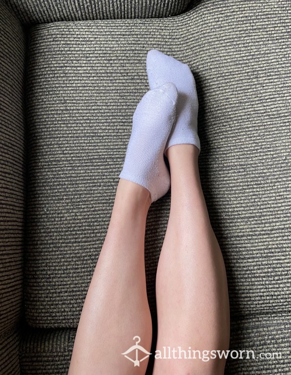 Well-worn White Sock~your Choice Of Length Of Wear