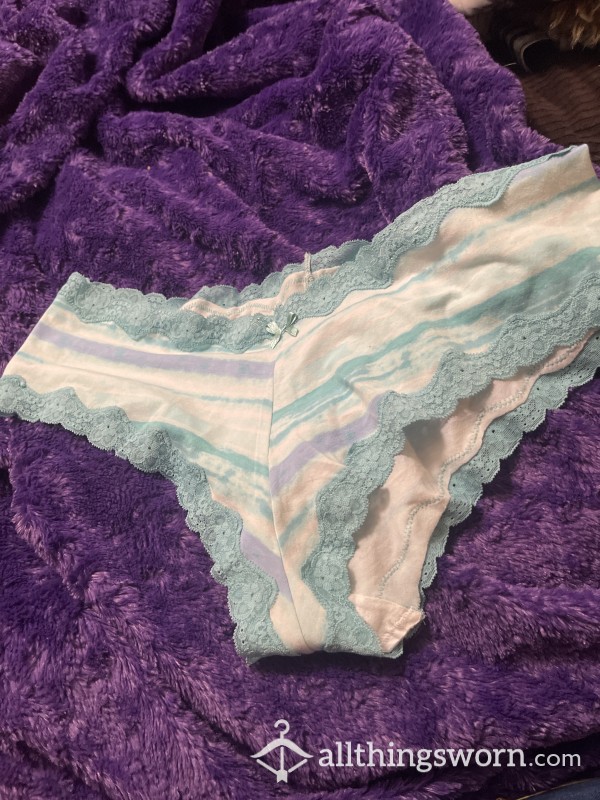 Wet And Creamy Blue Panties