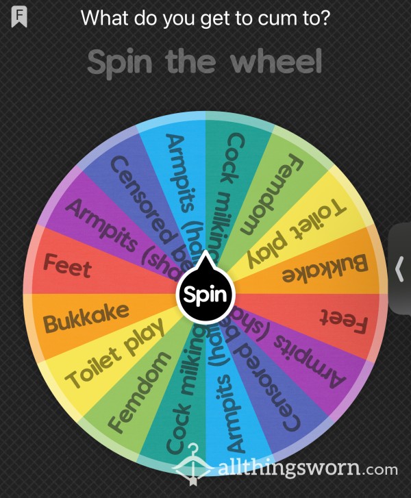 What Do You Get To Cum To? Wheel Spin