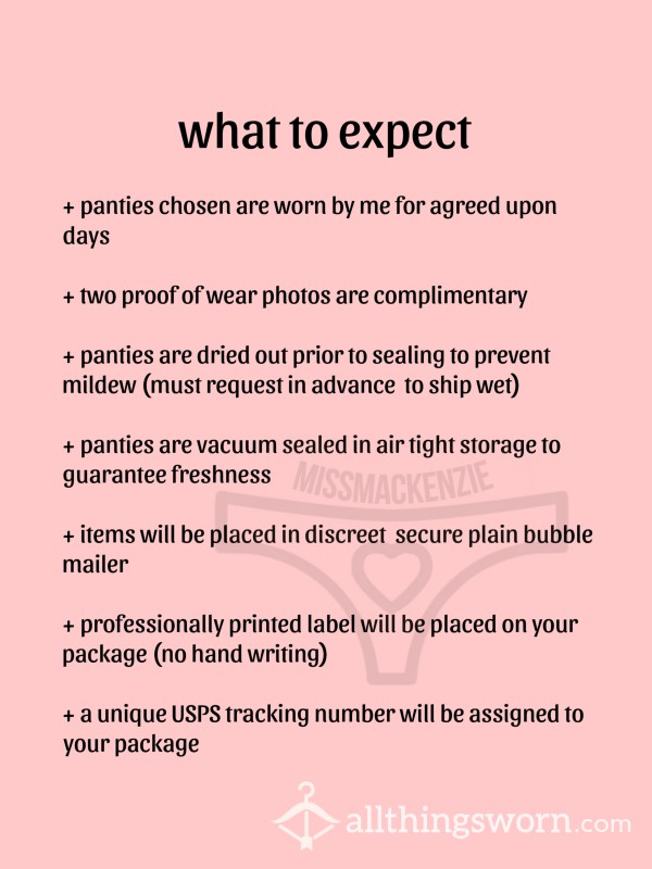 What To Expect When You Buy Custom Panties From Me