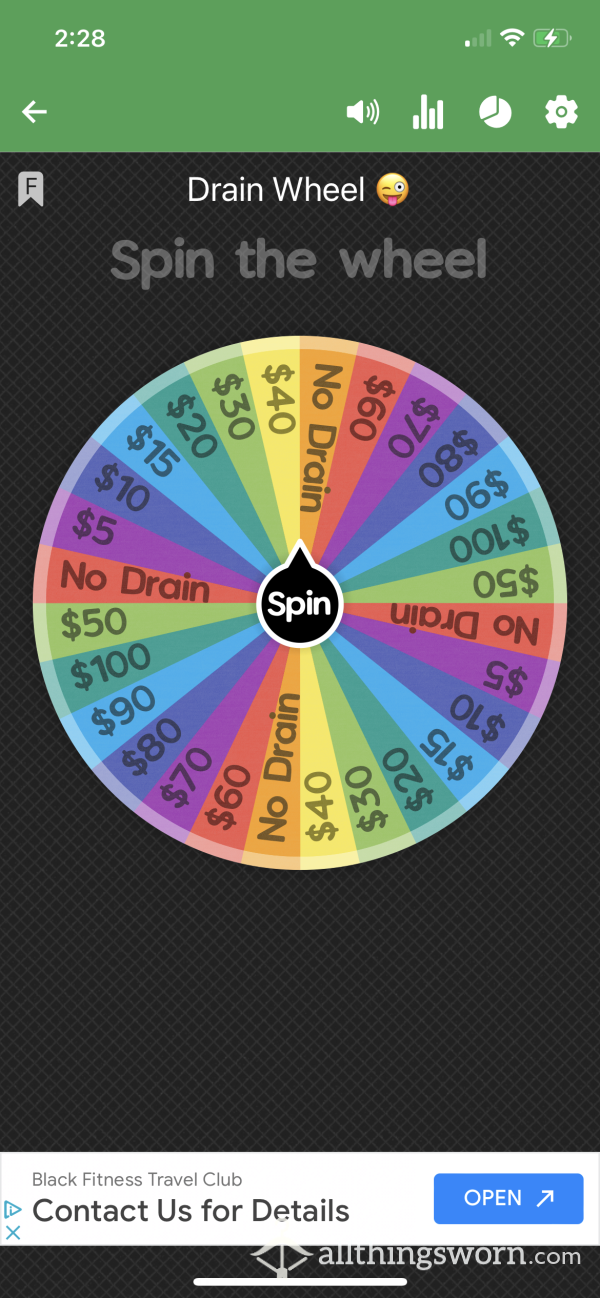 Wheel $2 For 3 Spins.You Pay Least💋