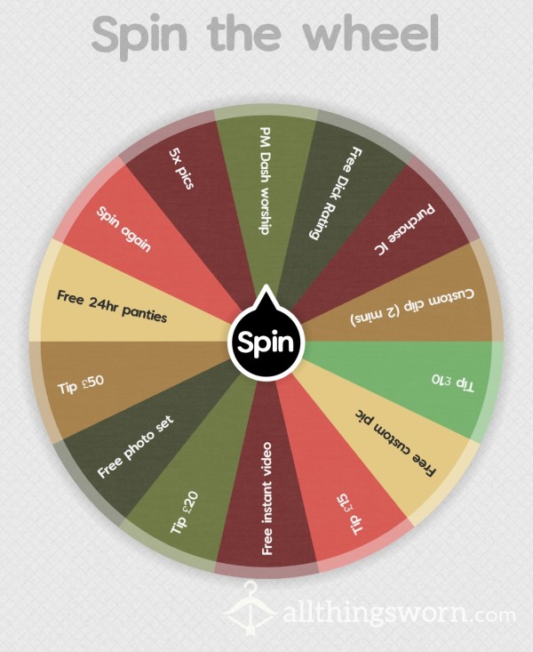 Win/win Wheel For Any Good Piggy. Treat Me As You Should OR Get A Special Treat Yourself ☺️
