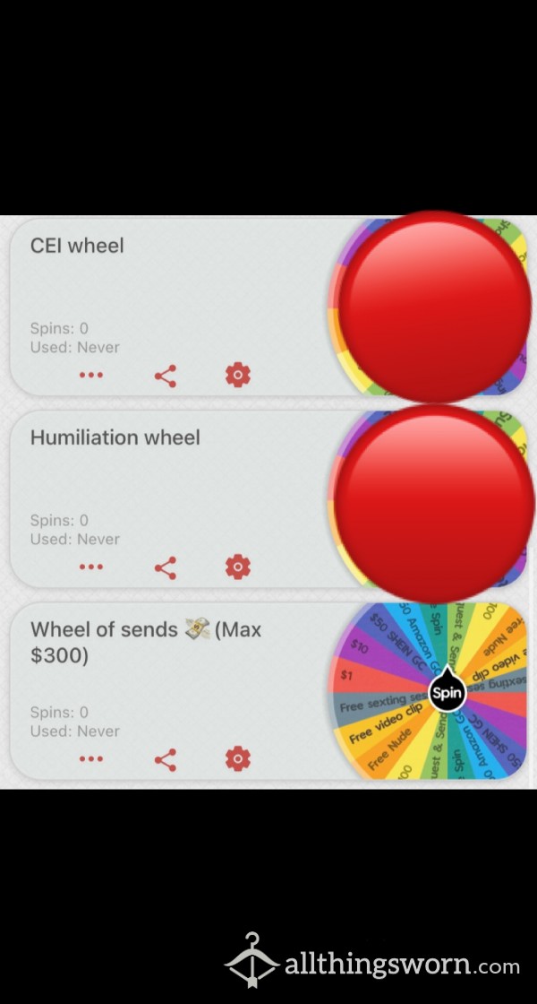 Wheel Spins (humiliation Tasks)